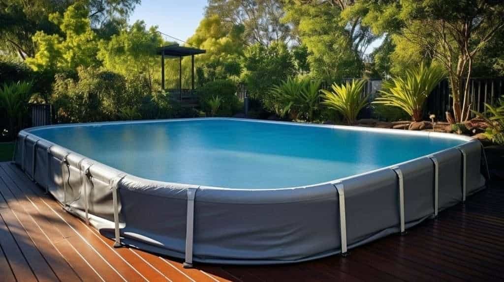 Pool cover over an above ground pool