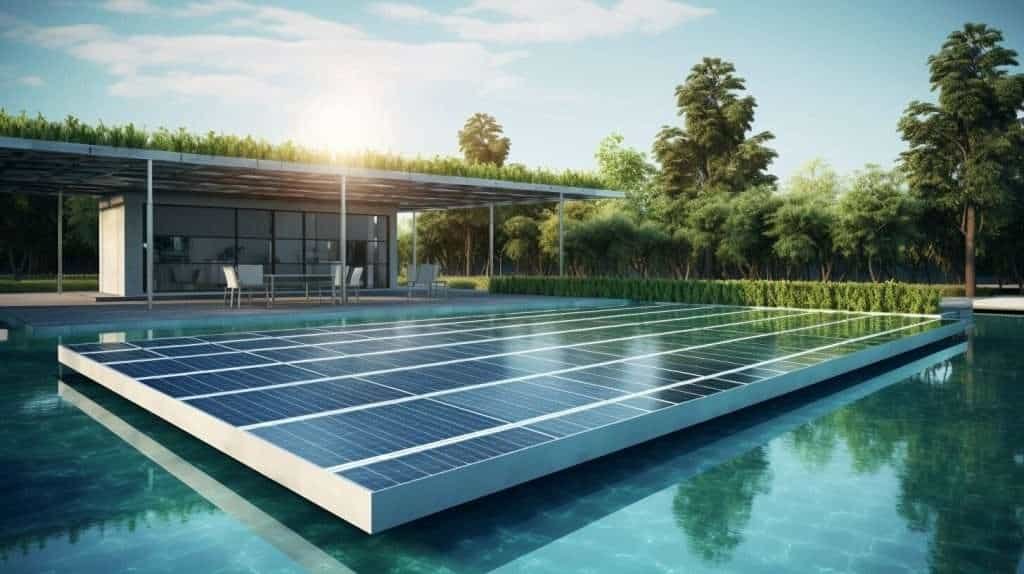 pool cover and solar panels