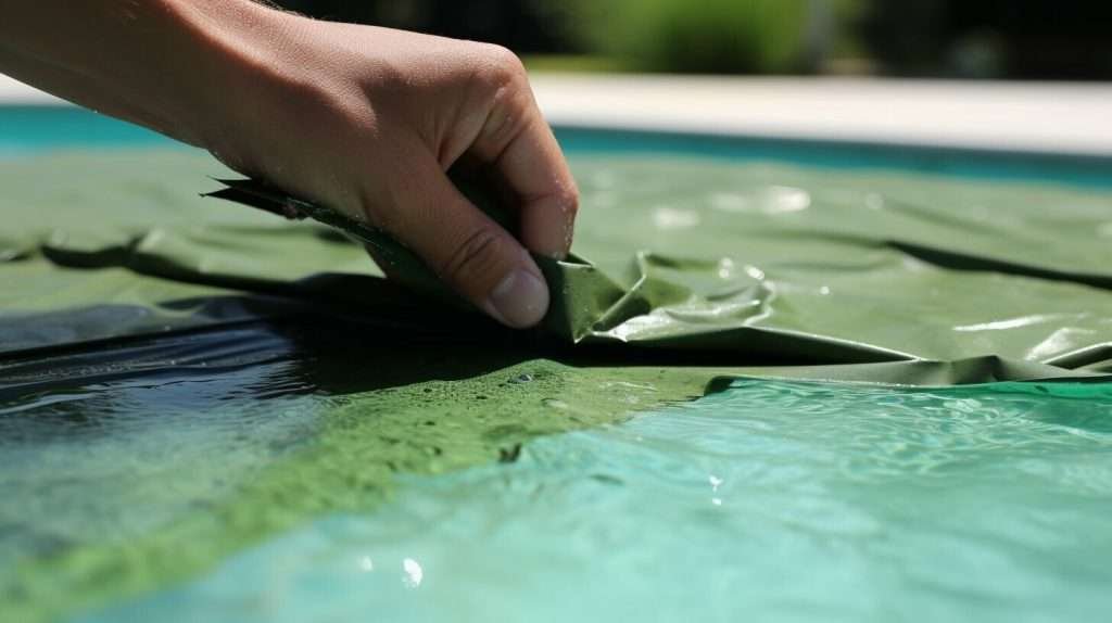 pool cover maintenance to prevent algae