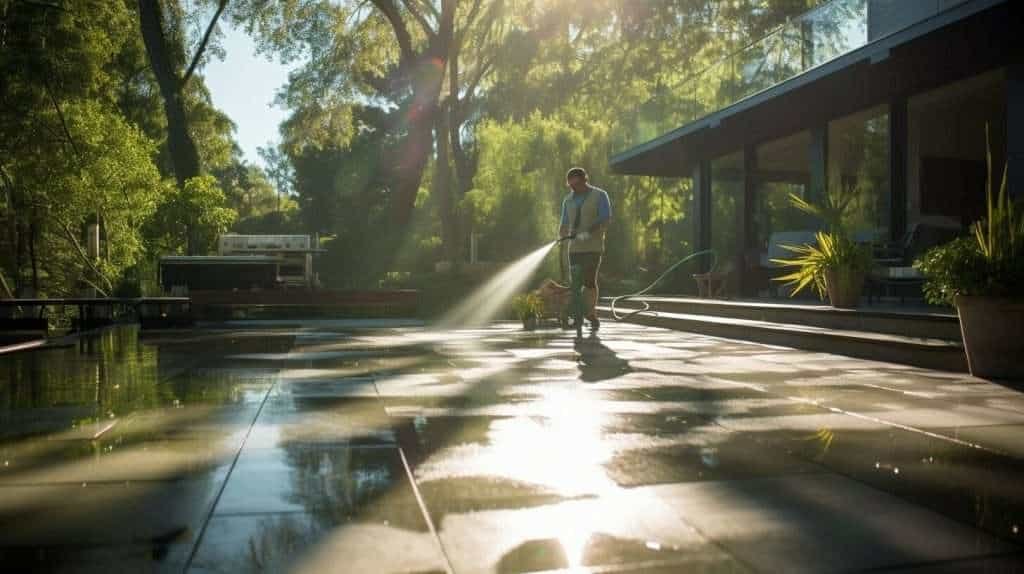 pool deck cleaning