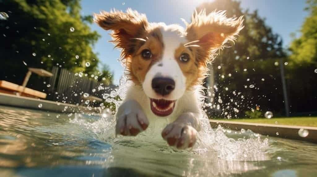 teaching pets to swim