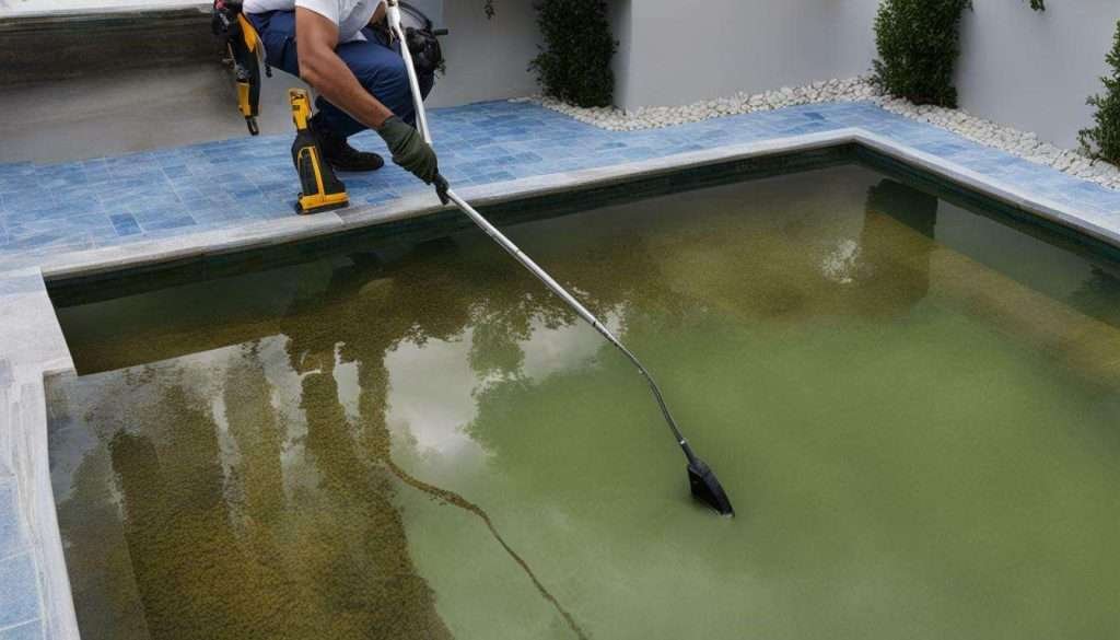 Removing stubborn pool stains