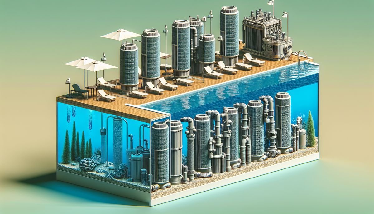 A 3d illustration of a city under the water.