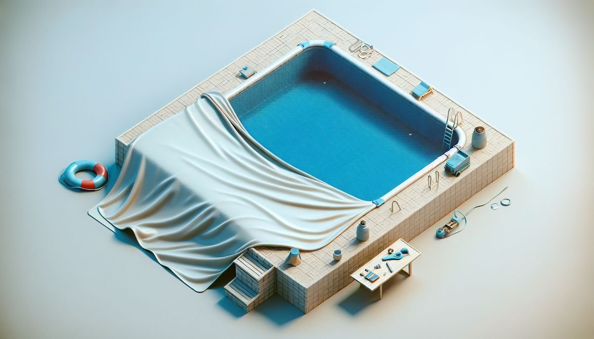 A 3d illustration of a swimming pool.