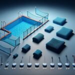 3d rendering of a swimming pool.
