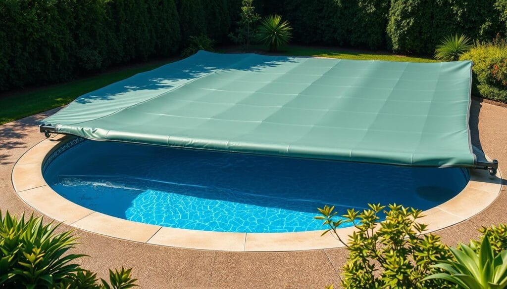 Pool covers preventing algae growth